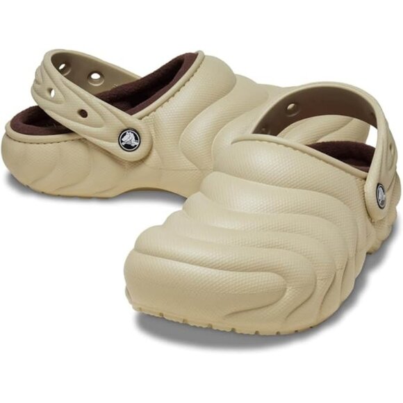 NEW Crocs Sizes M4/W6, M5/W7, M6/W8, M7/W9 Classic Felt Lined Overpuff Clog Moth - Picture 3 of 6